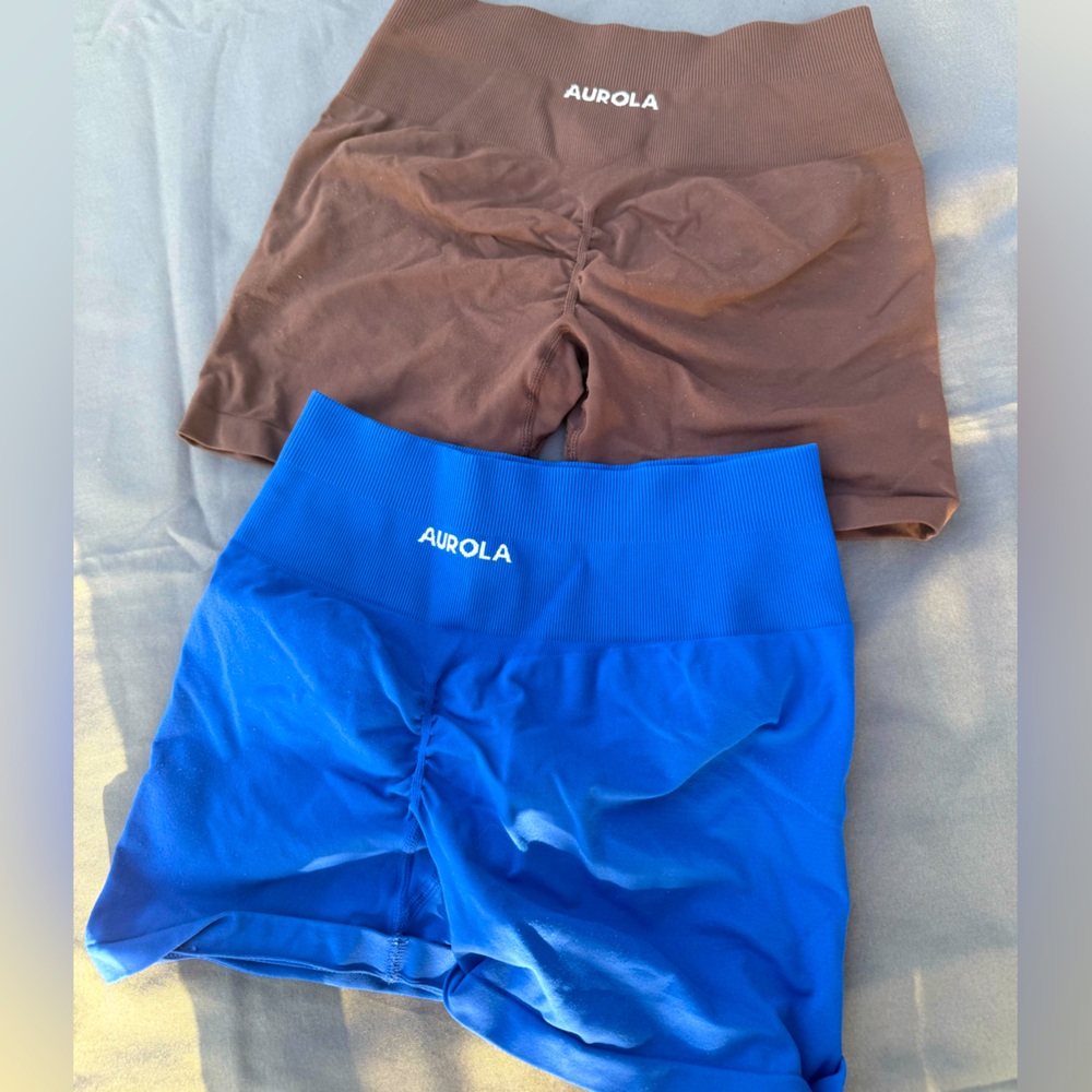 Aurola Women's Blue &Brown High-Waisted Shorts
Selling together. Price for both